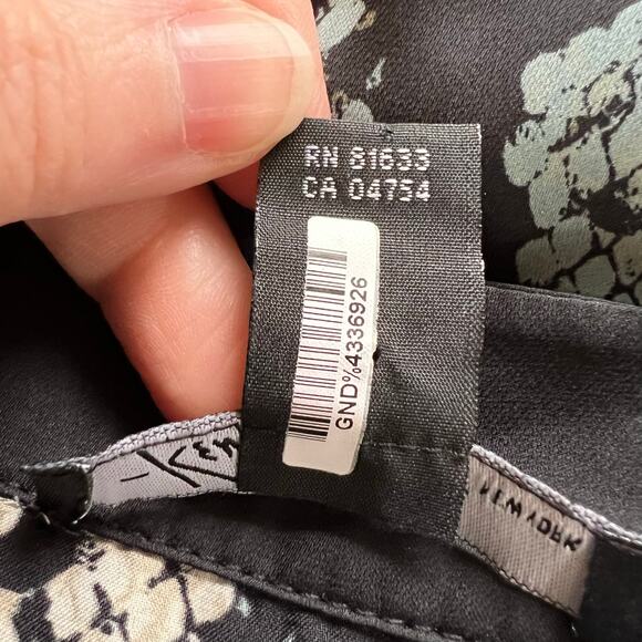 Kenneth Cole New York Womens Blouson Dress Snakeskin Print Black Teal Medium - Picture 14 of 16